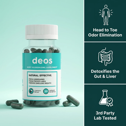 DEOS® Internal Deodorant Supplement [Natural Odor Control] Capsules 30 Pcs